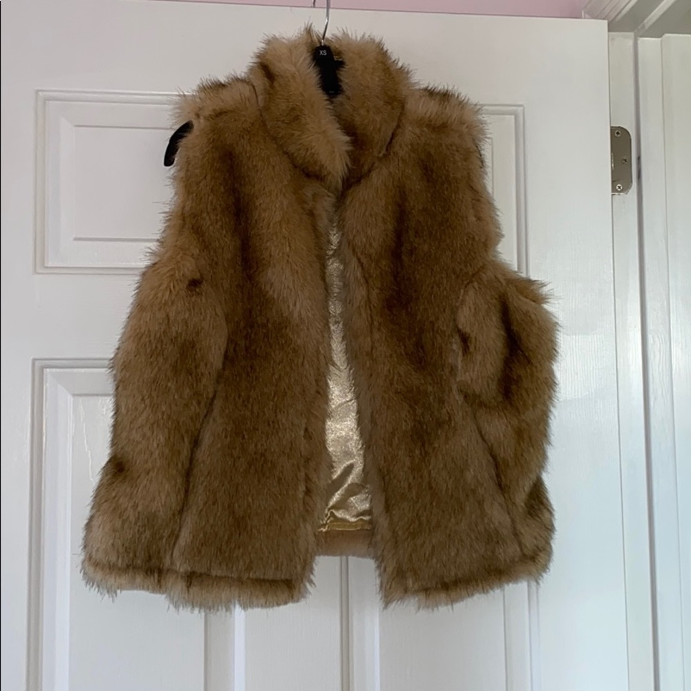 Fur vest coat